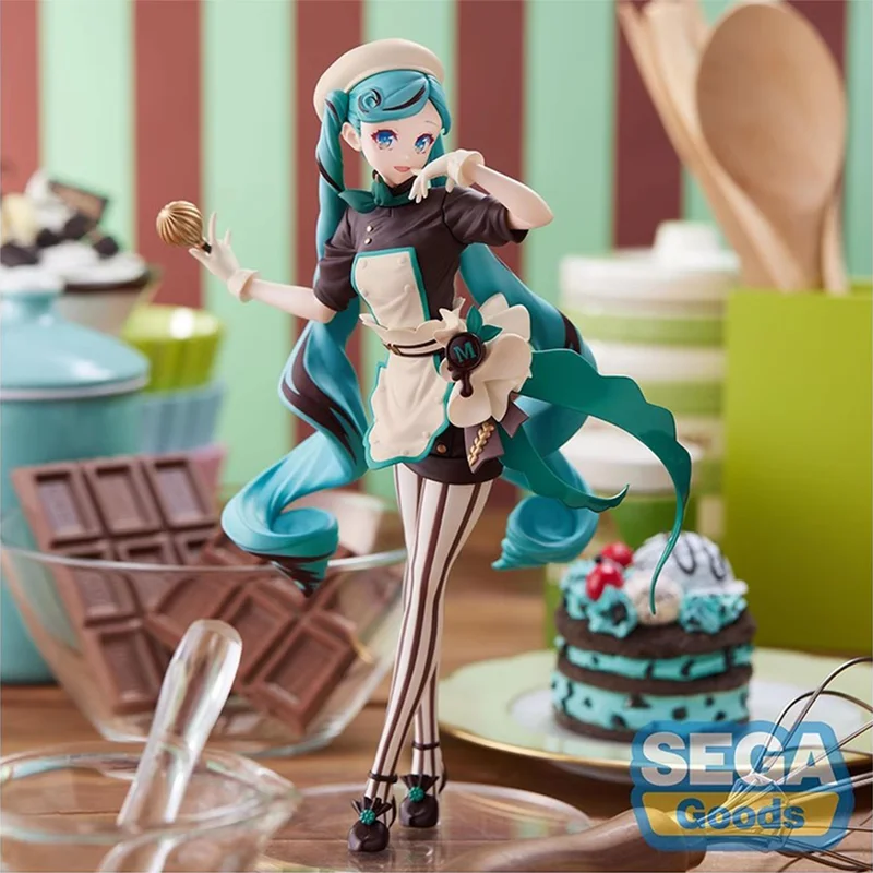 

Аутентичная фигурка шеф-повара SEGA Vocaloid Bittersweet, шоколадная выпечка, Коллекционная игрушка, подарок ручной работы