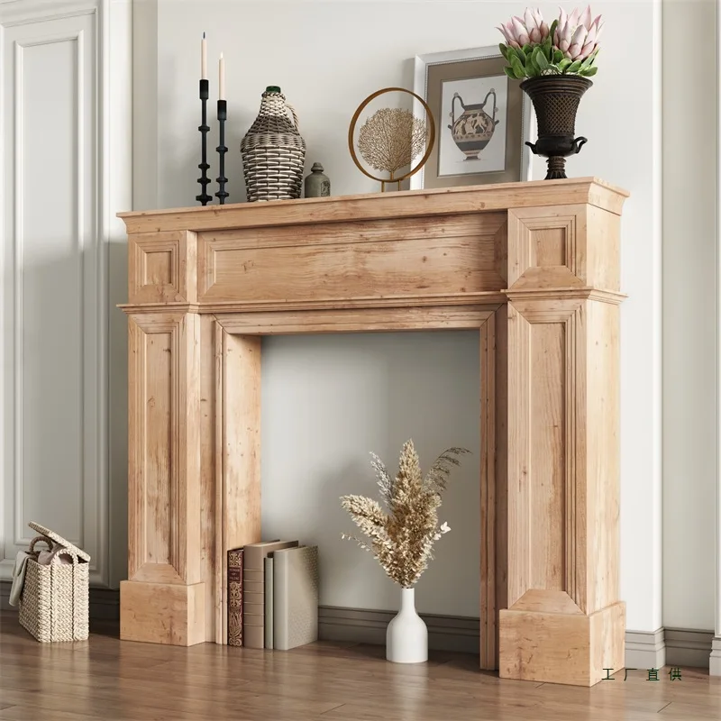 Decorative cabinet finished retro old American mantel simulation villa ins wind mantel