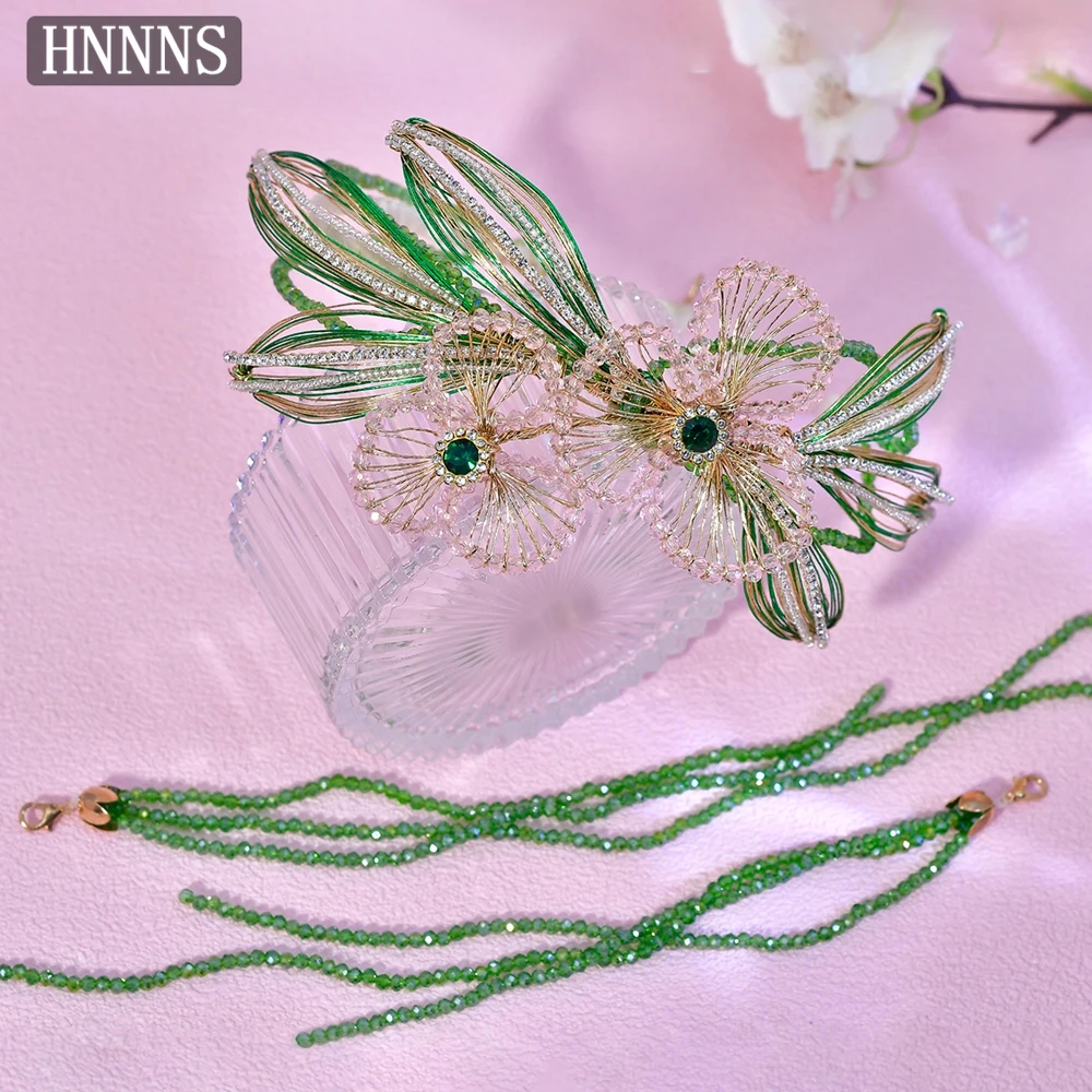 TOPQUEEN الفاخرة الزفاف عصابات الزفاف المنسوجة يدويا رائعة شرابة السيدات مأدبة حفلة أنيقة إكسسوارات الشعر YXA403