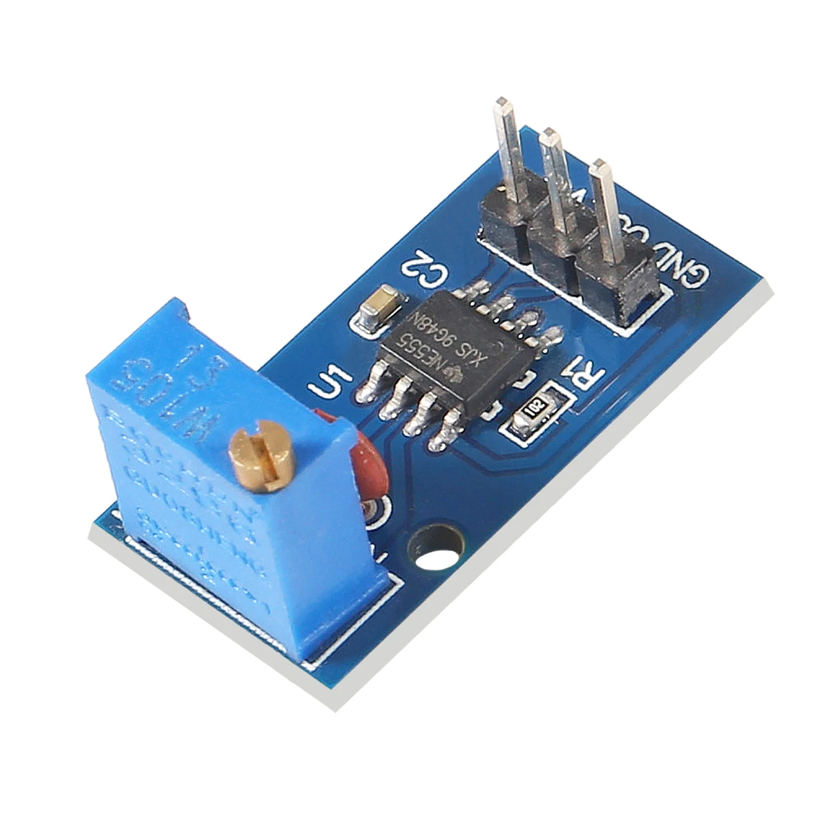 2Pcs DC 5V 12V NE555 Adjustable Resistance Frequency Pulse Generator Module Single Channel Output Generators for Arduino