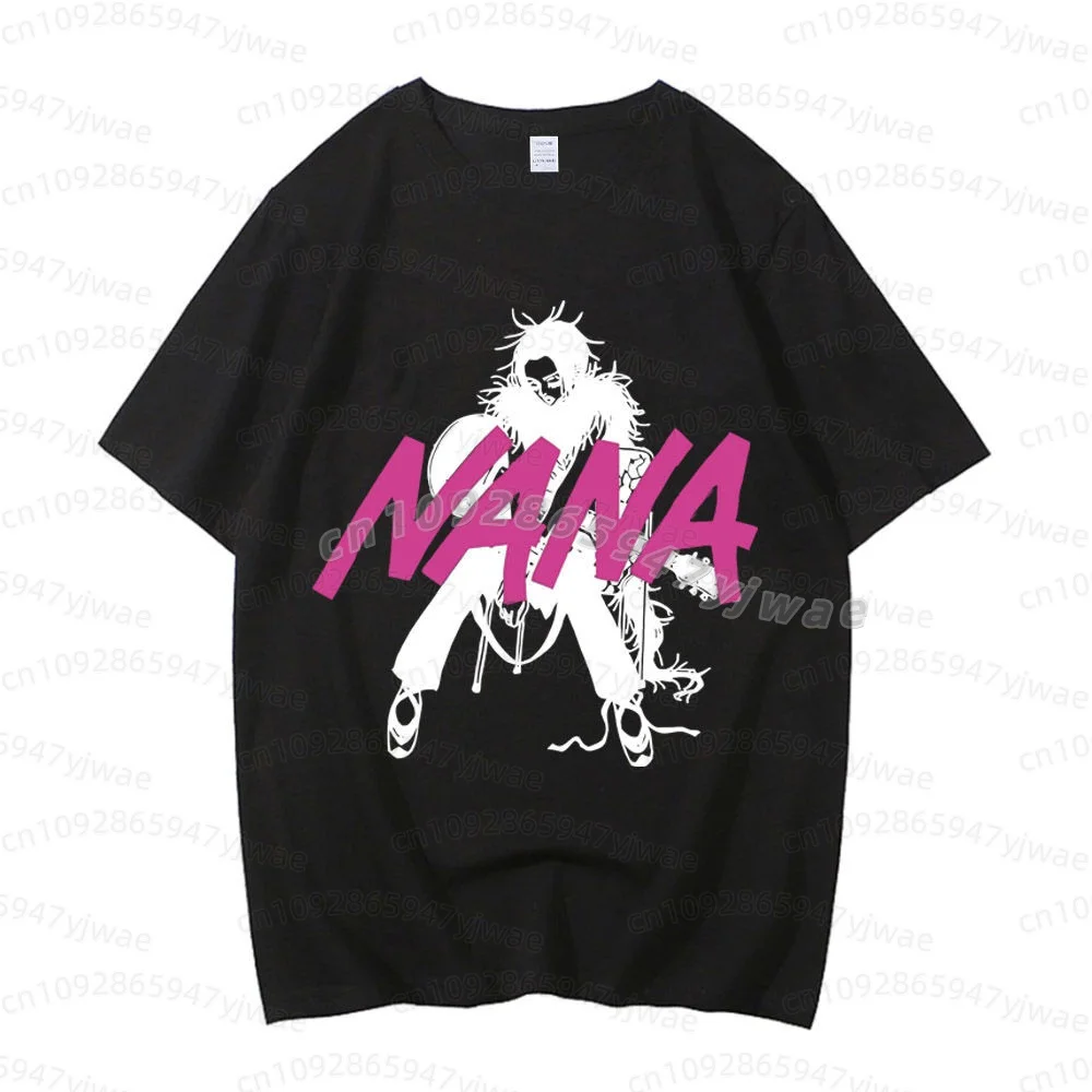 2026 Women Summer Black Stones Nana Osaki Printed Fashion T-Shirt Men Women's Fashion High Quality Loose Casual Cosplay T-Shirt view 2
