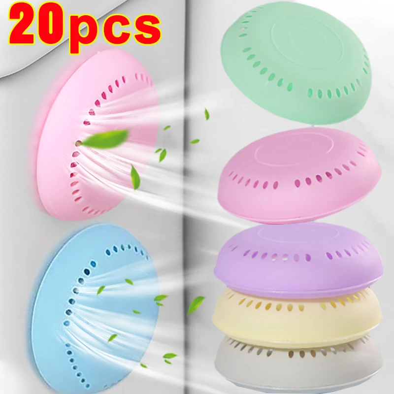 20/1Pcs Toilet Solid Air Freshener Aromatherapy Fragrance Lasting For Wardrobe Car Household Round Air Fresher Bathroom Supplies