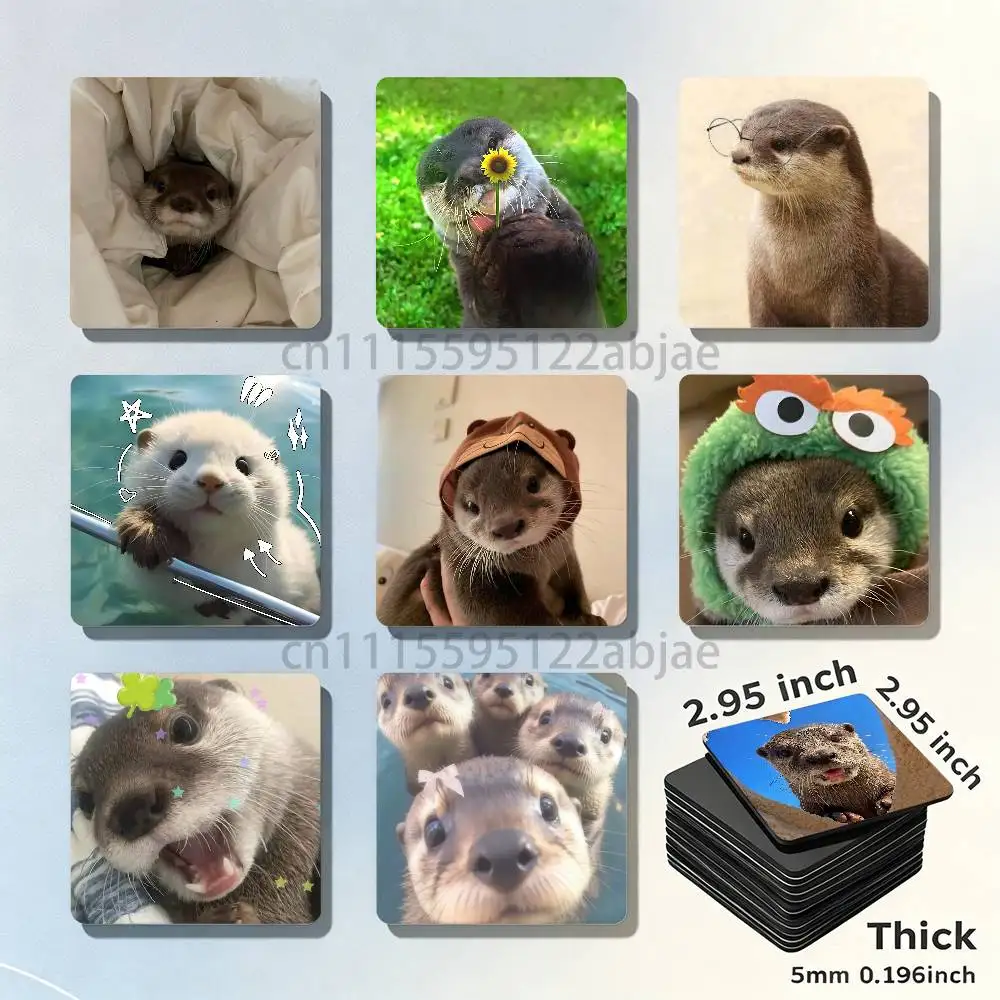 Cute otter Fridge Magnetic Magnet PVC Memorial Decor for Family Friends Students Adults