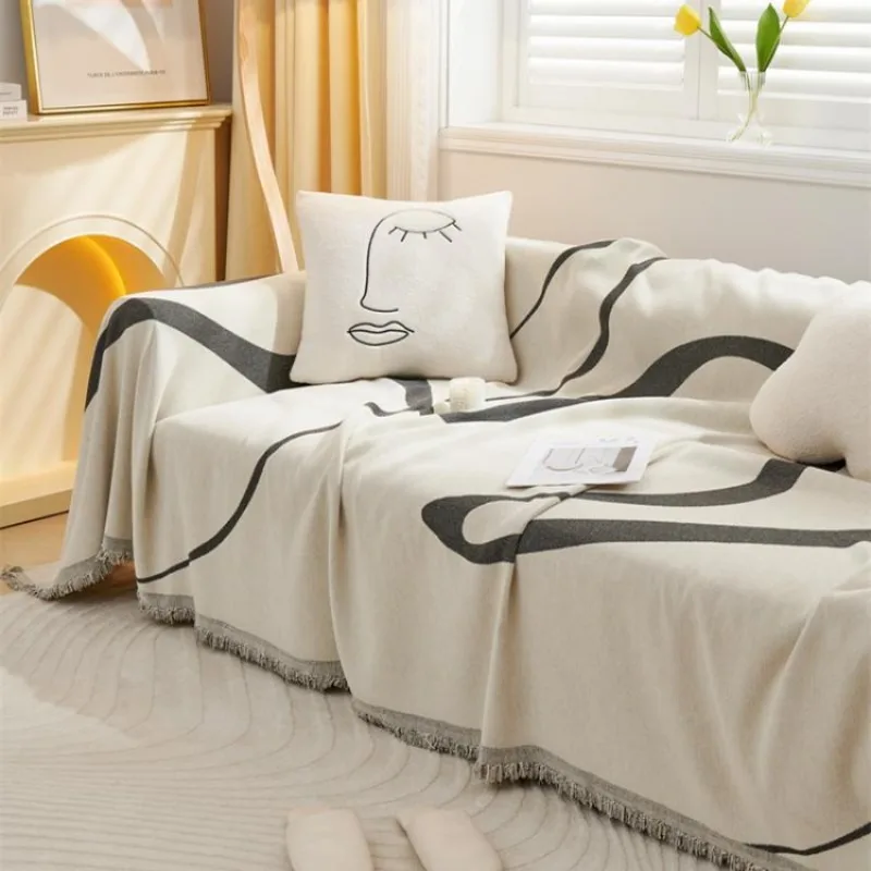 1pcs Jacquard Sofa Cover All Season Non-Slip Anti-Cat Scratch  One Piece Full Coverage Blanket Home Decoration