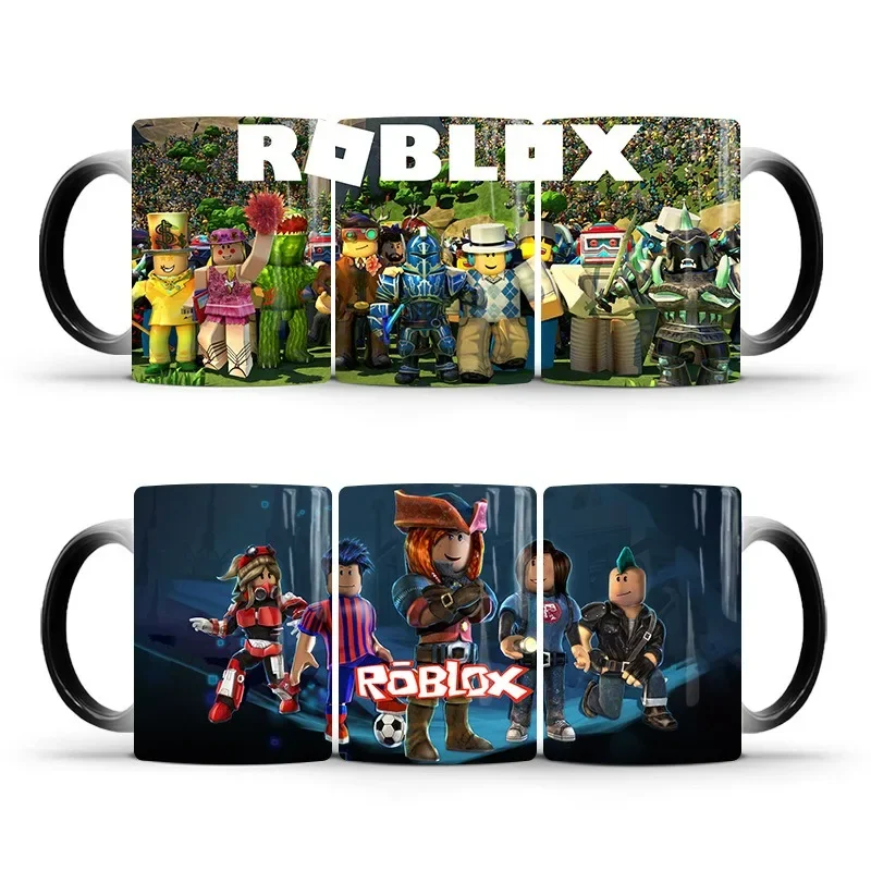 

Robloxed Creative Cartoon Color Changing Mug Ceramic Thermal Coffee Creative Mug Birthday Gift Daily Necessities 400ml