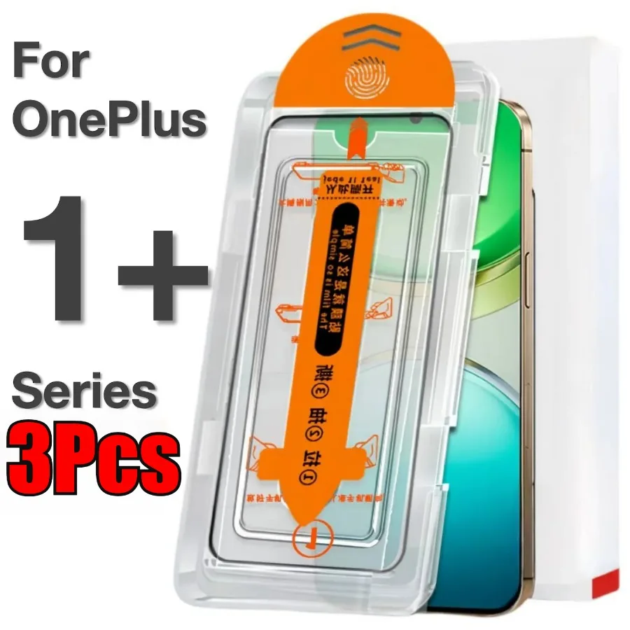 3Pcs Premium Easy Install Glass For Oneplus ACE 5 3 Pro 13T 13R 12R 10T SE Dust Free Glass film For Oneplus Nord CE4 CE3 N30 N20
