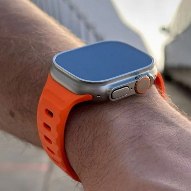 Correa de silicona para Apple watch, pulsera de repuesto de 49mm, 10mm, 42mm, 46mm, 9, 8, 7, 45mm, 41mm para iwatch 6, 5, 4, 3, SE, 44mm, 40mm