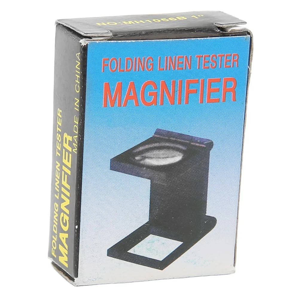 Three Fold Pocket Magnifier 10X Magnification Mini Size Optical Viewer Dual Scale Optical Lens Scale Magnifier Sewing Work