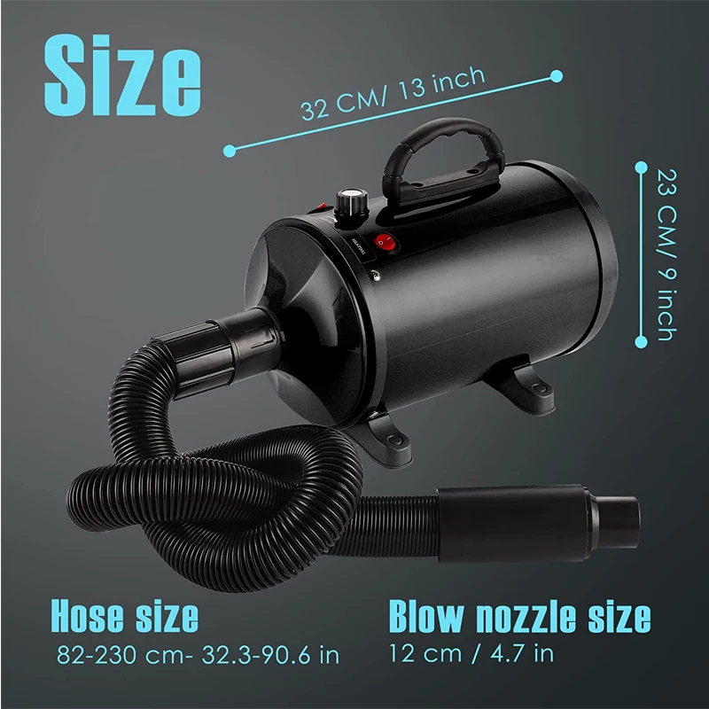 High Power Pet Hair Dryer Hair Blowing Water Blower For Dogs And Cats Pet Grooming Hair Drying Force Dryer Blower