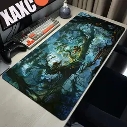Magic Forest Tree Mouse Pad Large Computer Keyboard Animation Game Mousepad Chess and Card TCG Desk Mat Compatible MTG RPG CCG