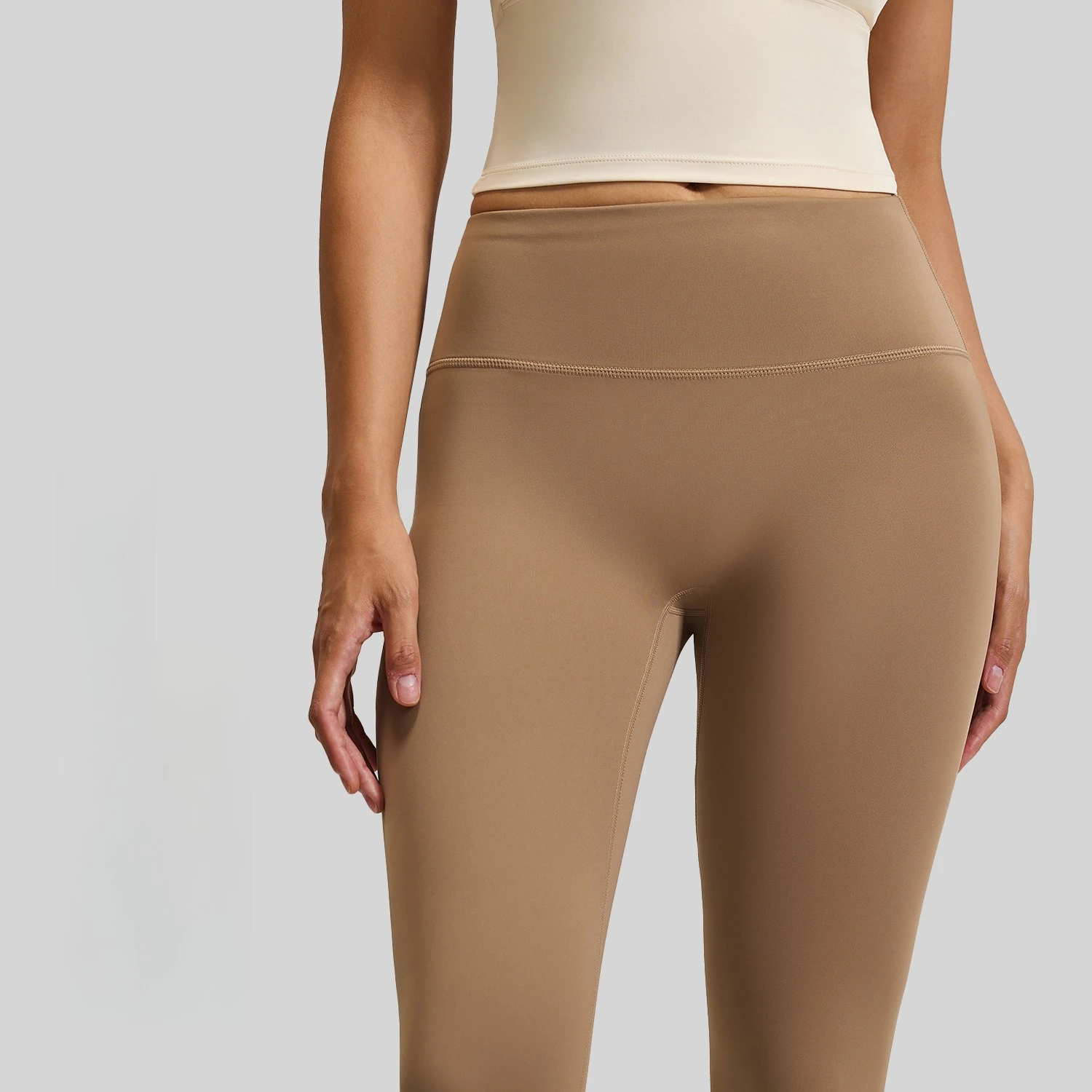Women Naked Feel Yoga Leggings High Waist Tummy Control Peach Butt Lifting No Camel Toe Skinny Running Fitness Sports Pants