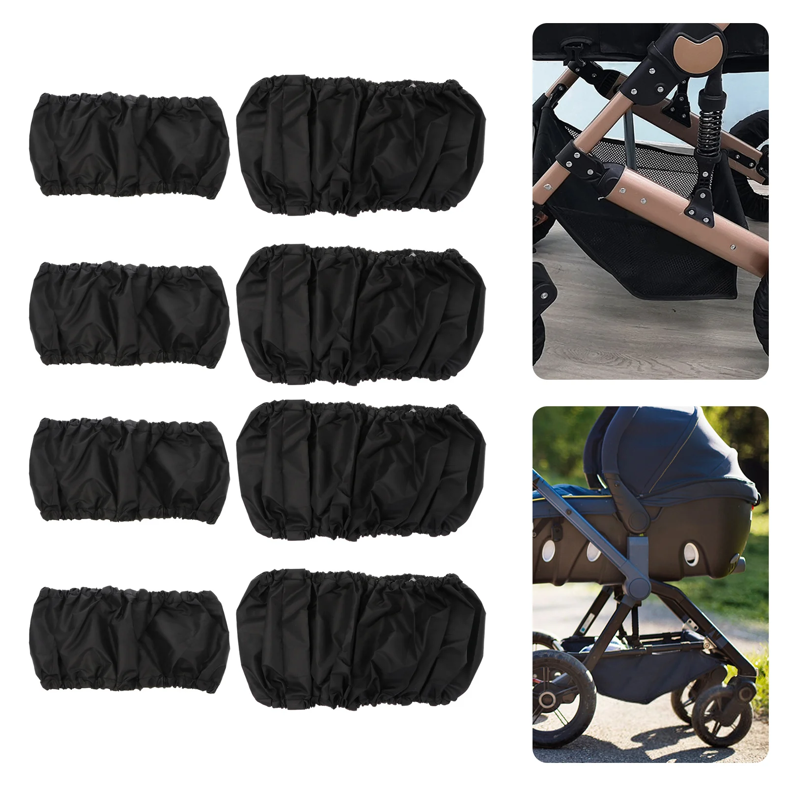 

8Pcs Stroller Wheel Protective Cover Heavy Duty Oxford Cloth Wheel Accessory Anti-Slip Covers for Indoor Floor Protection