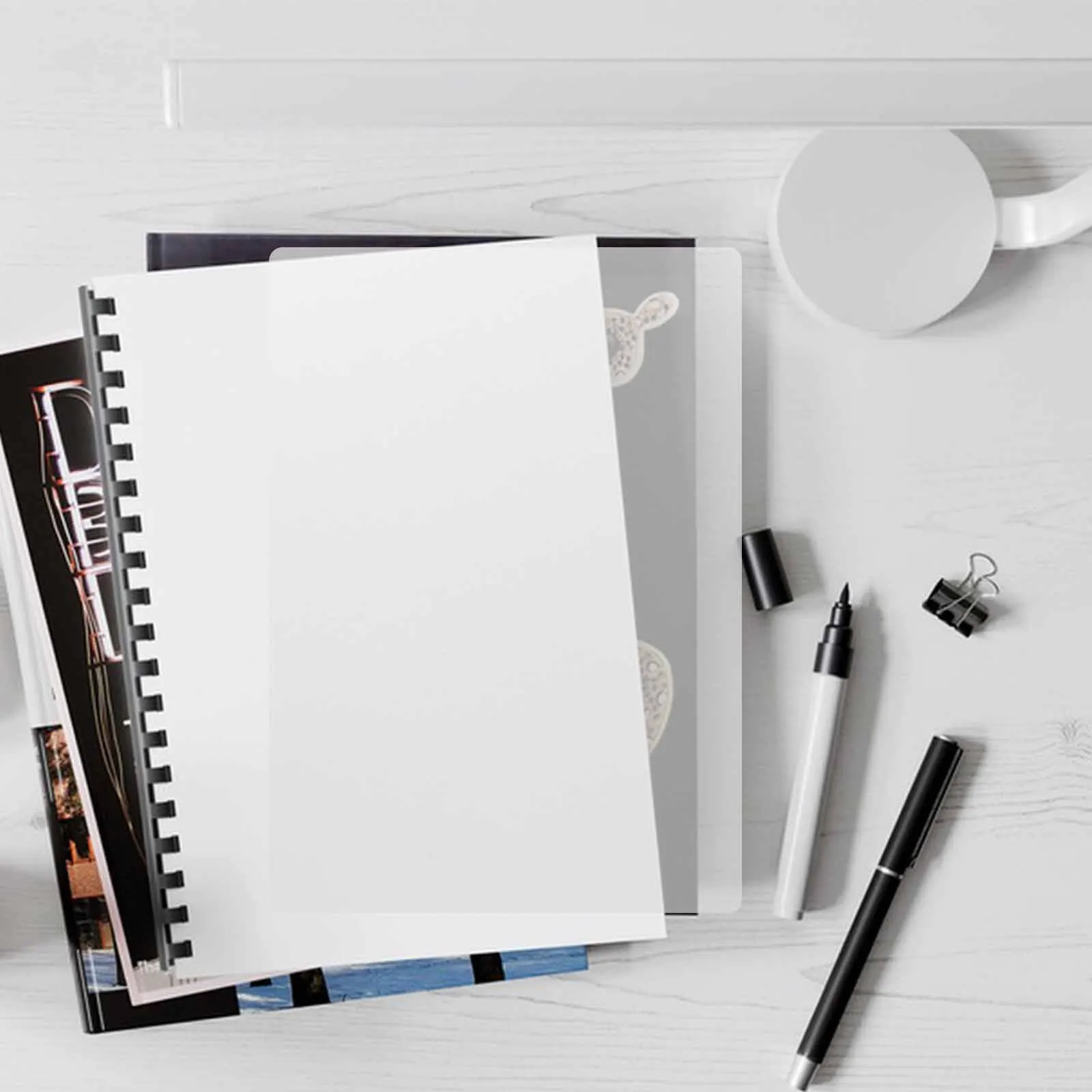 

50pcs Transparent Binding Covers A4 Letter Size Plastic Book Protector Film For Presentation Report Paper File Notebook Document