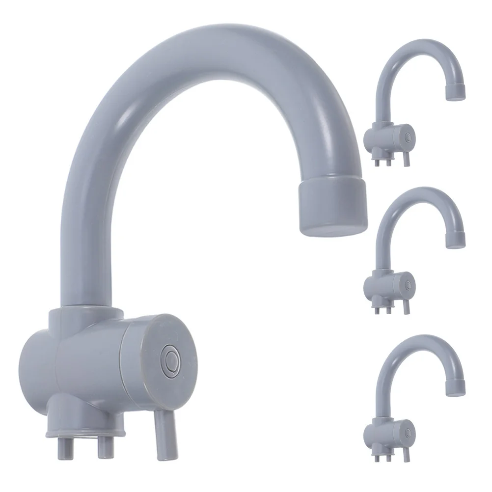 4 szt. Zabawka kuchenna dla dzieci: Realistyczny plastikowy kran do zabawy w udawanie, interaktywny zestaw do gotowania dla maluchów