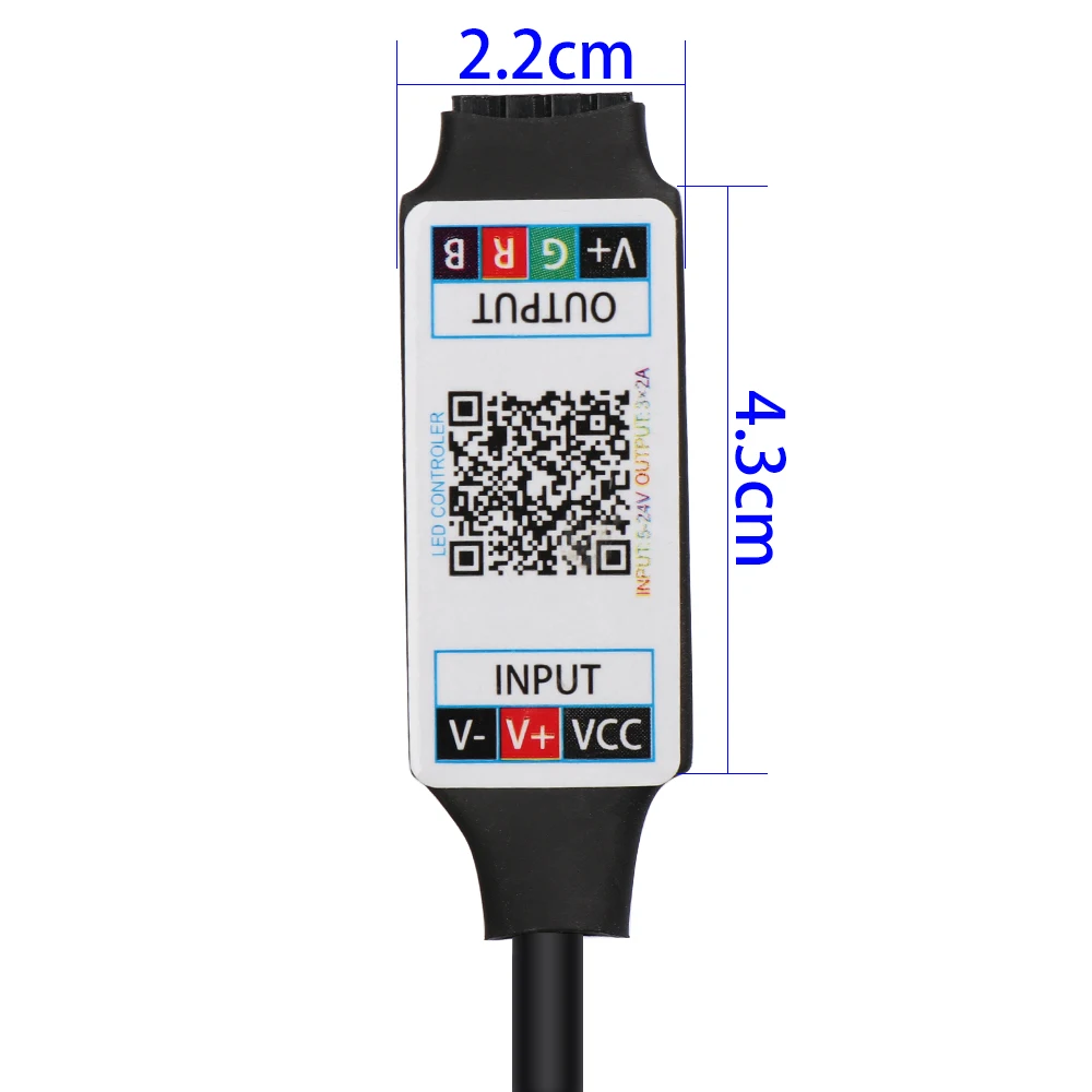 Mini contrôleur de bande lumineuse LED Bluetooth RVB, contrôle sans fil pour téléphone intelligent, DC 5-24V SnapFor RGB 3528 5050, accessoires de