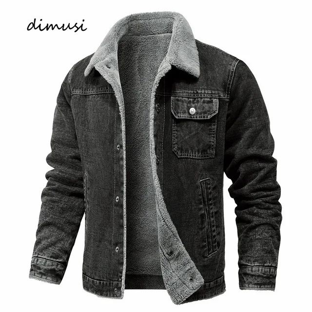 Sheepskin lined denim jacket mens deals