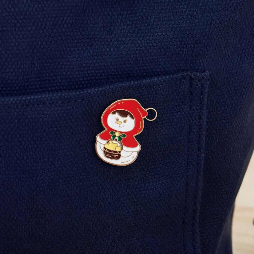 Holiday Enamel Brooch Christmas Cartoon Brooch Set Santa Claus Reindeer Gingerbread Snowman Lapel Pins Enamel Badge for Clothes