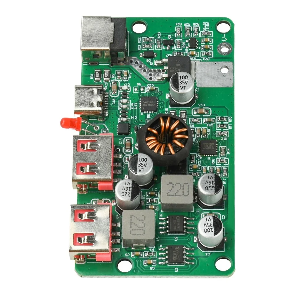 100W Solar Charge Controller USB C PD Fast Charging Dual Output For 9V-30V Panel DIY Module Business Industrial Tool