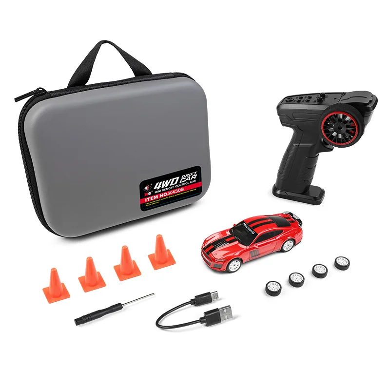 K4308 Nuovo Prodotto 1: 1:43 Elettrico 4WD Racing Drift Car Mini Desktop Telecomando RC Regalo di compleanno per bambini Ragazzo giocattoli da collezione