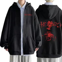 Lil Peep Crybaby Hellboy Zipper Hoodies Men's Women Clothing Vintage Hip Hop Oversized Zip Up Sweatshirt Casual Gothic Pullovers