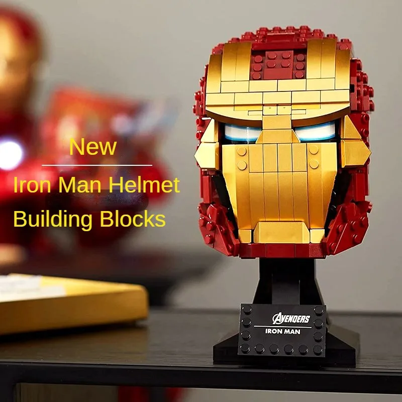 

Marvel Iron Man assembly toys hand-made 3D Iron Man helmet assembly toy doll desktop ornaments room decoration children's gift