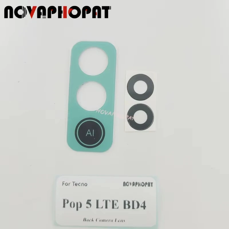 

Novaphopat Back Rear Camera Lens Glass For Tecno Pop 5 LTE BD4 BD4i BD4A
