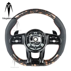 Carbon Fiber Steering Wheel For Mercedes Benz W204 W205 W206 W213 W219 W222 Amg Gla Glb Glc Gle Gls C63 A45 S63 S65 E300 E350