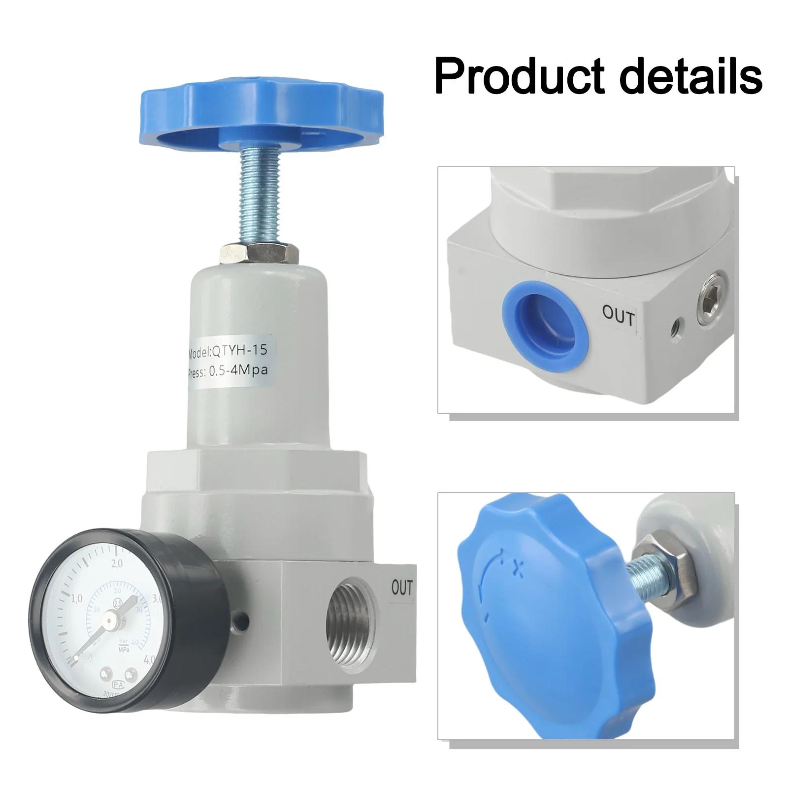 

For Air Pressure Control 1 2 Air Compressor Valve Aluminum Alloy Regulator Alloy Steel Lining High Performance