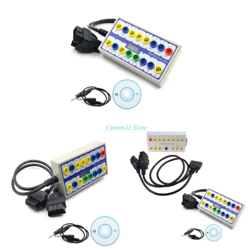 

Y1UB 16 PIN OBDII OBD2 EOBD Detocol Detocol Detacol & Breakouts Box Tester