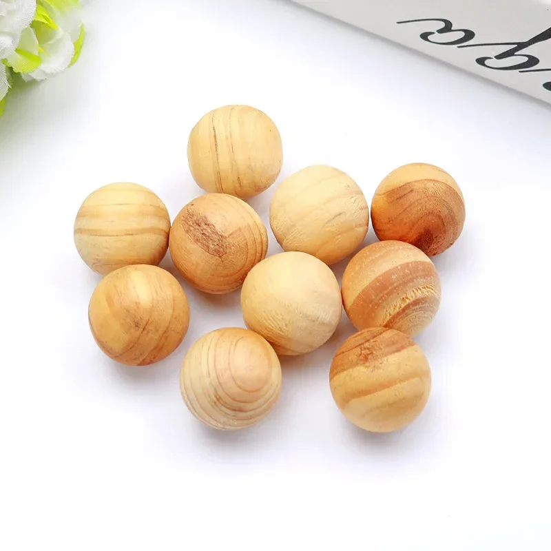 5pcs Wardrobe Moth Repellent Wood Balls - Control Pests, Prevent Mildew, Moisture Proof