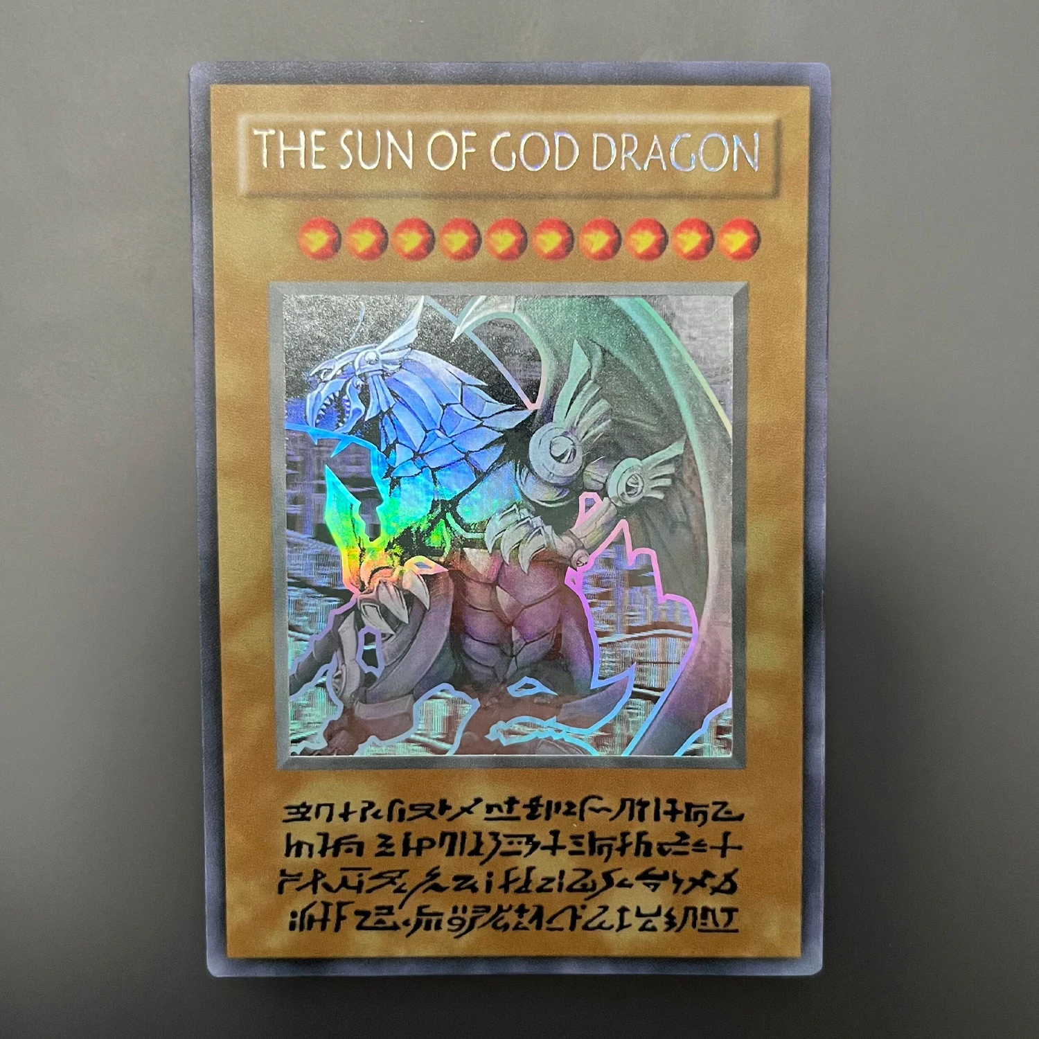 Diy Self Made Yu-Gi-Oh! Egyptian God Collection Card Egyptian God Hr Ghost Flash Holographic Flash Background Animation Gift Toy