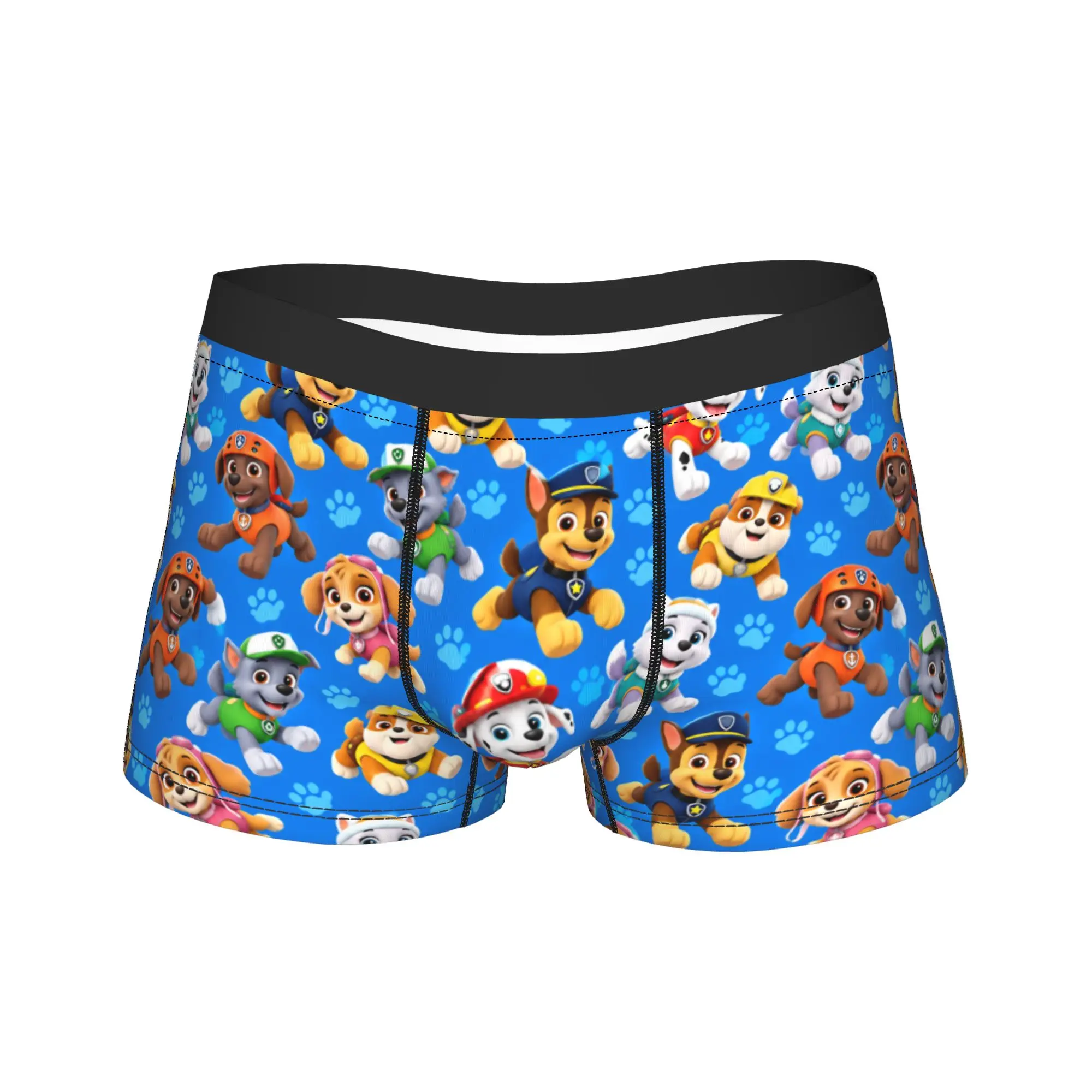 Paw Dogs Full Team Blue Paw Art Underwear  Man Shorts Briefs Comfortable Trunk Quality Design Oversize Panties