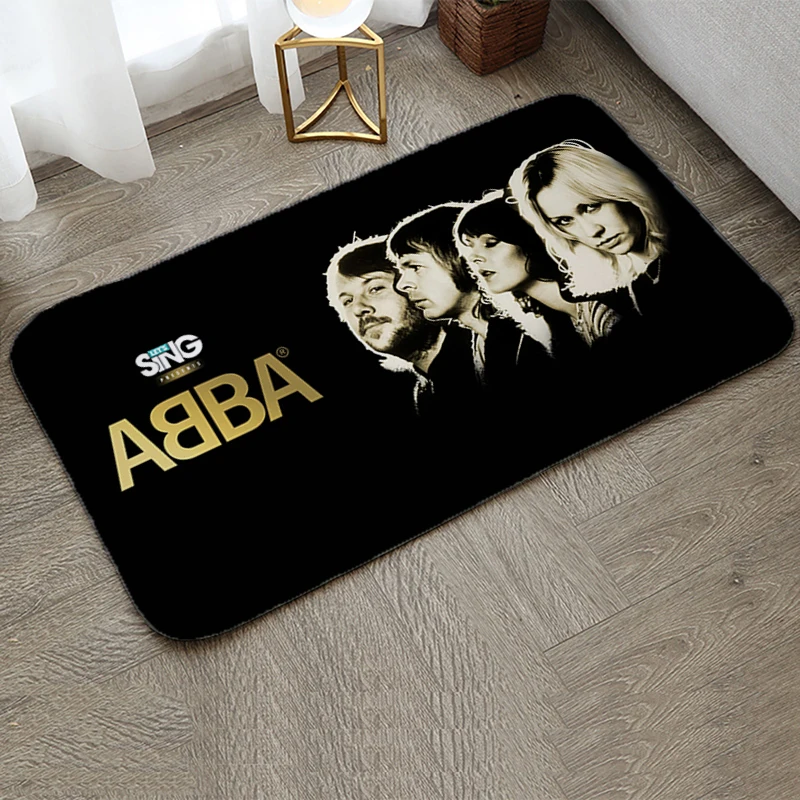 Euro-pop Interior Room Rugs Foot Carpets Entrance Rock Doormat Bedside Pet Floor Mats Carpet ABBA Anti Slip Home Kitchen Decor