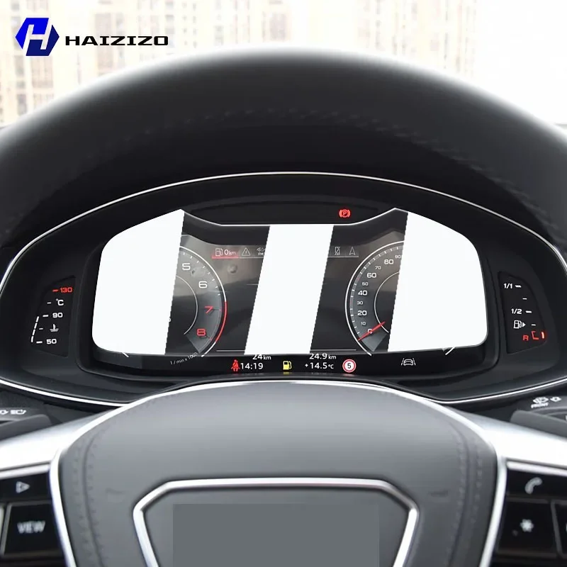 For Audi A6 C8 2019-2025 Car speedometer LCD screen protective film anti fingerprint tempered glass accessories anti scratch
