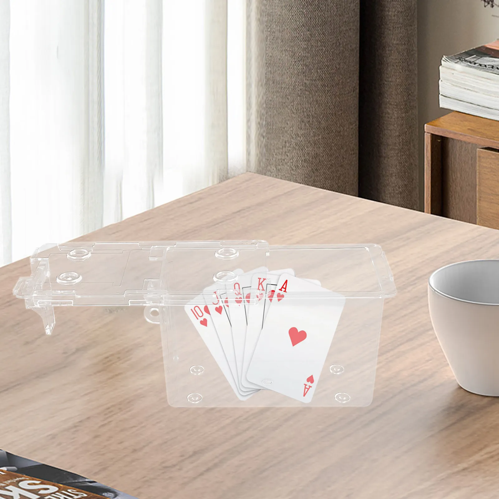 Clear Plastic Trading Card Storage Box for Cards Organizer Portable Lightweight Spacious Transparent Card
