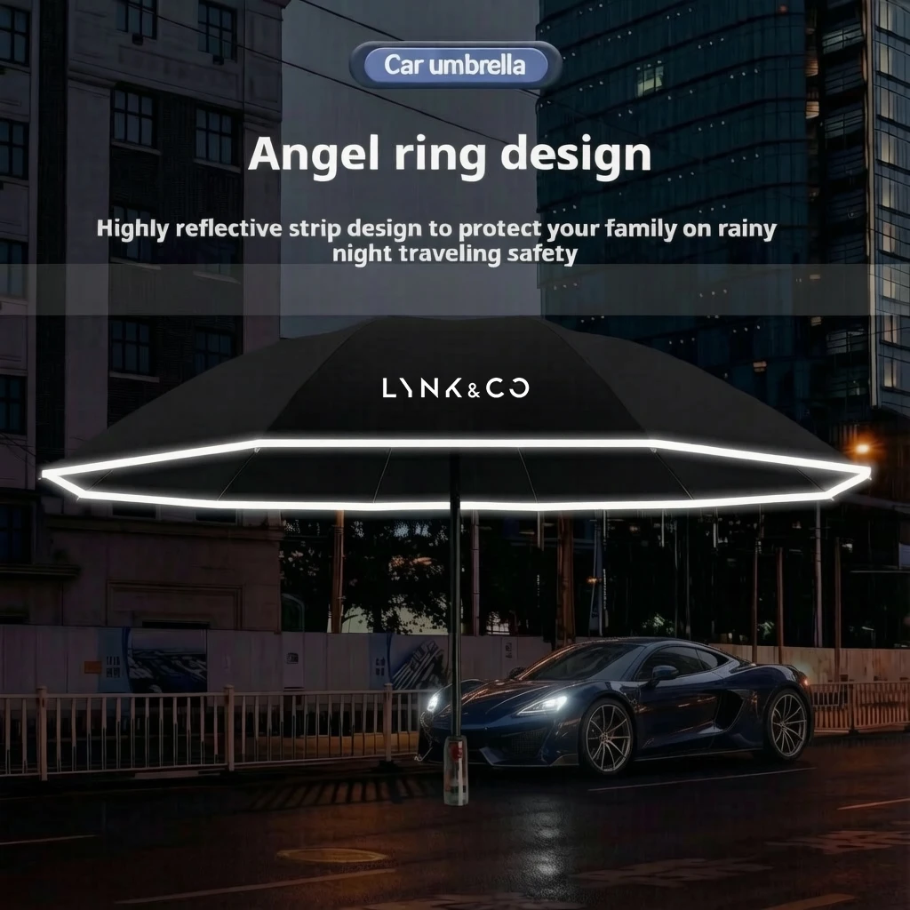 Car Fully Automatic Reflective Sun Umbrella Folding Umbrella For Lynk&Co 01 03 900 Z10 06 Z20 05 Auto Accessories