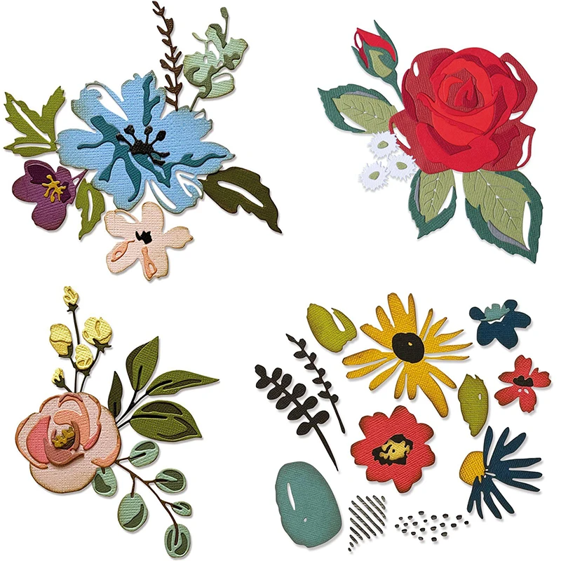 Plant Metal Cutting Dies is Suitable For Christmas DIY Album Scrapbook 3D Greeting Card Decoration Creative Flower Leaf 2022 New