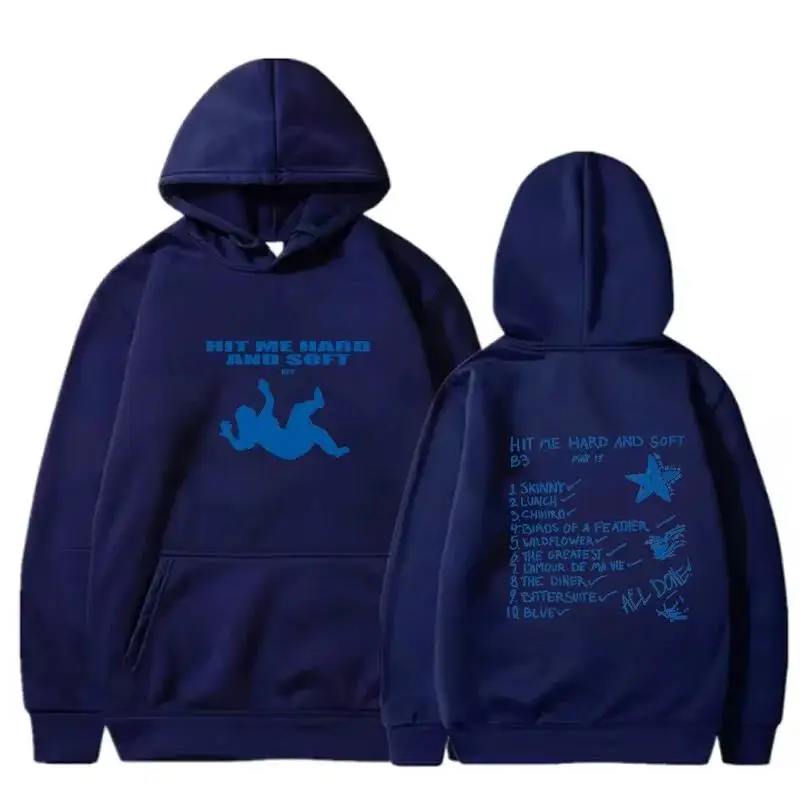 Billie Hit Me Hard impresoOtoño e Invierno sudadera para hombres y mujeres con capuchaカジュアルモーダ スダデラ コン カプチャトップ カルディ