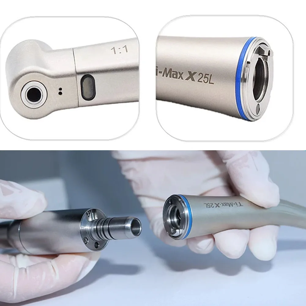 Dental Handpiece Low Speed Internal  Water Spray With Fiber Optical Push Button Contra Angle Handpiece  Dental Polish Tool