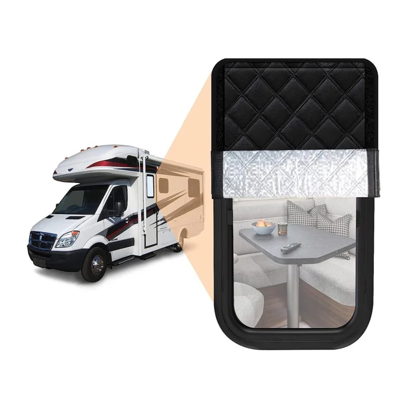 

1 Set RV Door Window Shade Foldable Trailer Side Window Sun Guard Caravan Blackouts Window Curtain For Caravan Trip Travelers