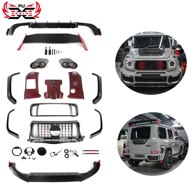 G900 Rocket edition Style Auto Parts For Benz G Class W464 G500 G550 G63 Full Dry Carbon Body Kit