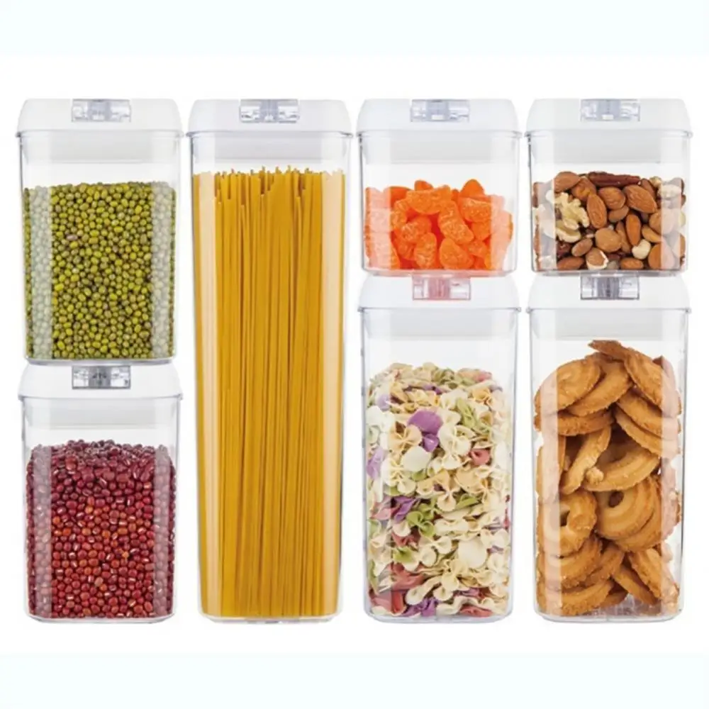 Spice Jar Set Bulk Sealed Jar Kitchen Box Durable Refrigerator Storage Containers Organizer Space-saving Vacuum Technology