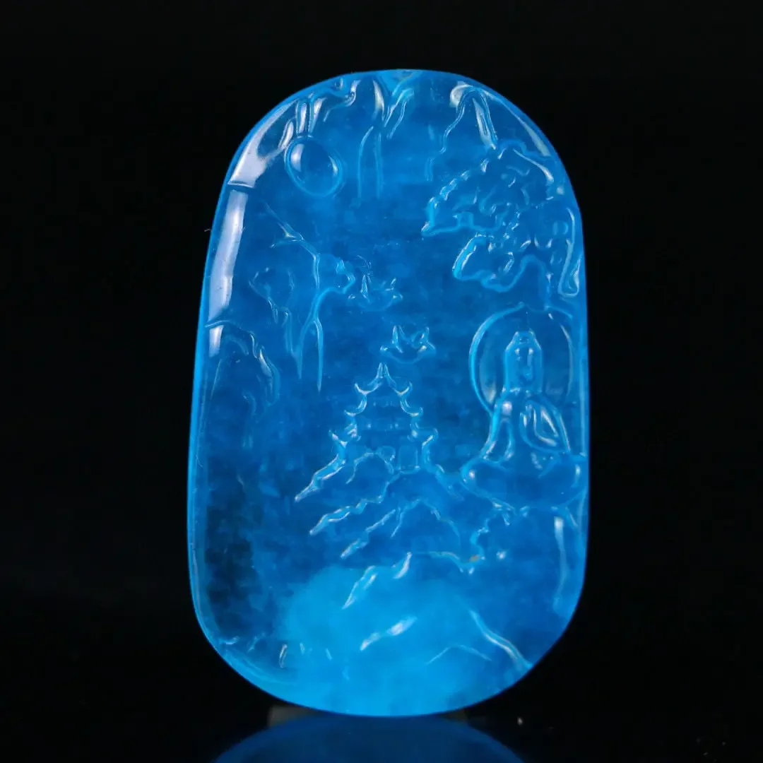 

Jade Perfect High Ice Seiko с гравировкой бренда Guanyin, изысканные ювелирные изделия, бесплатная цепочка, бесплатная коробка