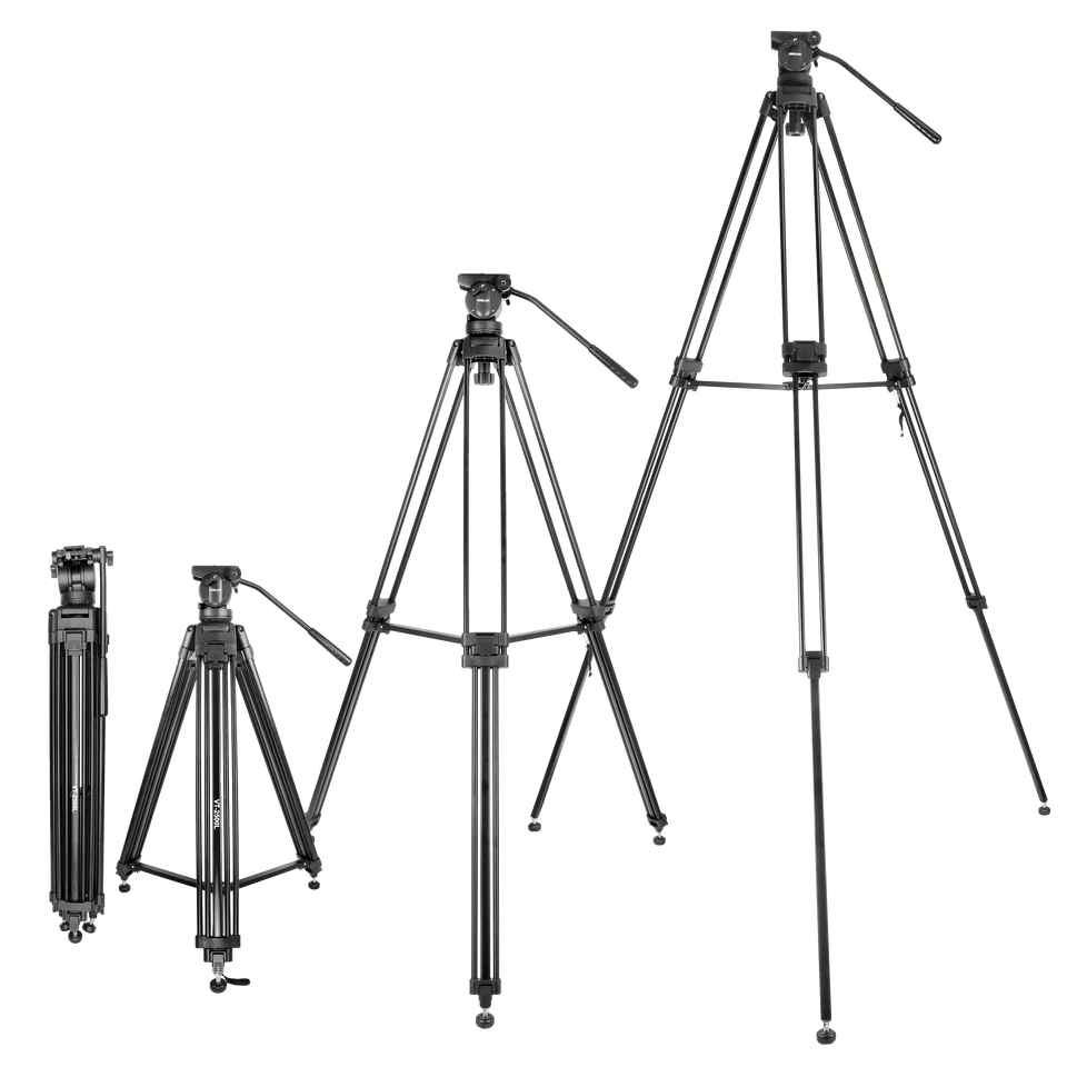 

2025 hot sale KINGJOY Professional 7.5kg Payload High Quality Aluminum Alloy Video Tripod Kit for Video Studio Shooting
