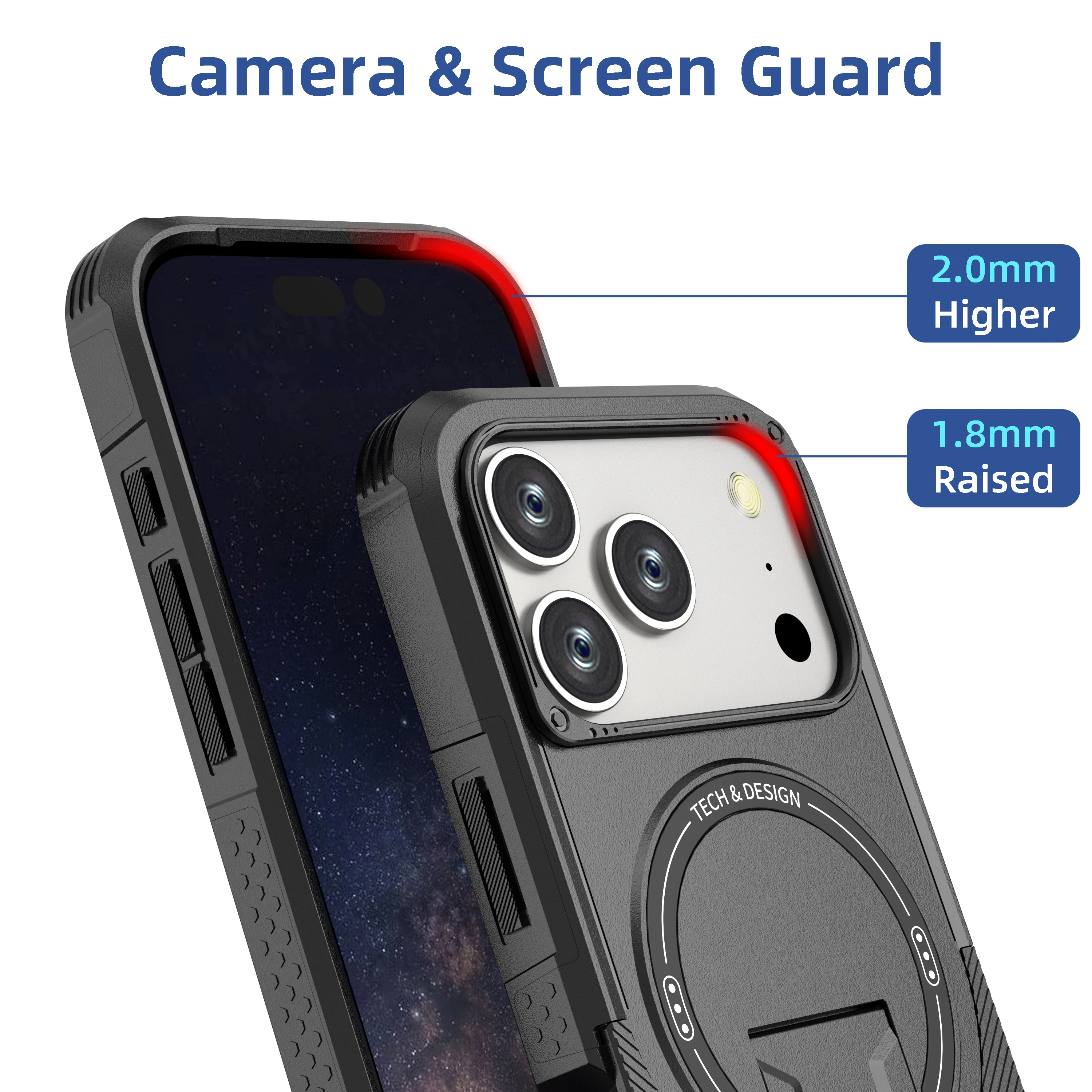 Casing Armor untuk Iphone 17 Pro Max Iphone17 Air 16 16e 14 15 Plus 13 12 Pelindung Jatuh Magnetik Penutup Ponsel