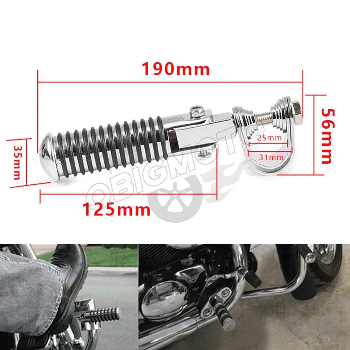 Universal Motorcycle Foot Pegs Highway Crash Bar Footpegs Engine Guard Clamp Footrest Adjustable Pedal for Harley Guard Rod