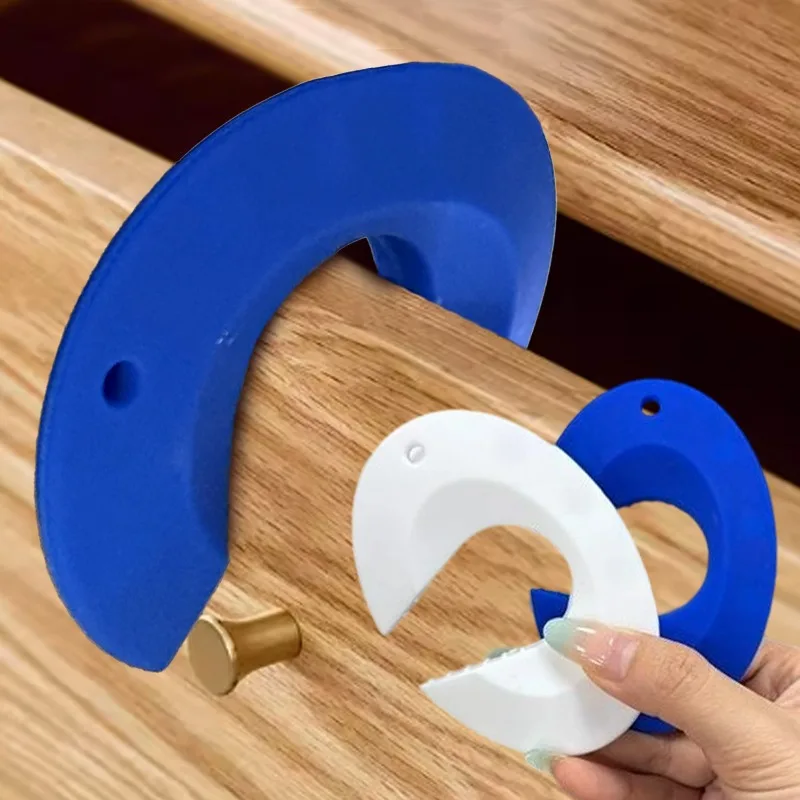 

Portable C Shaped Door Stopper Child Safety Door Slam Stops Non Slip Silicone Finger Pinch Protector Home Safety Easy Install
