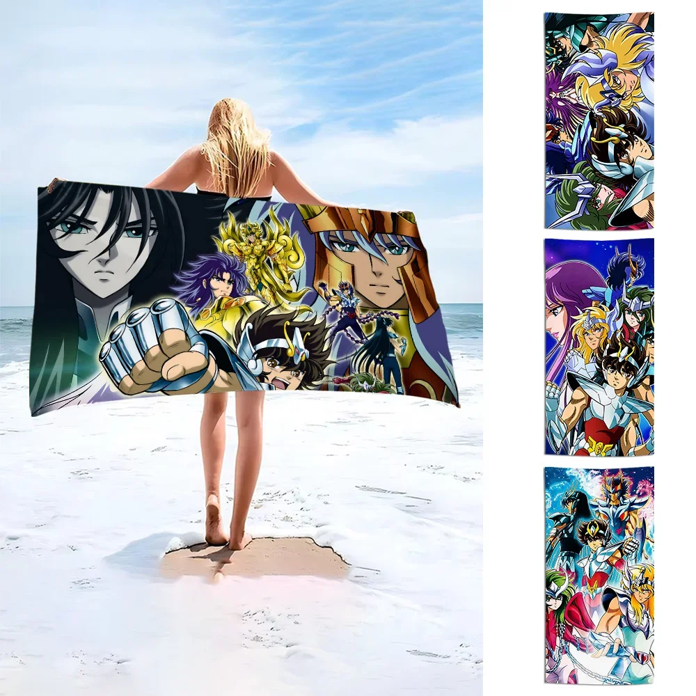 

Anime Saint Seiya Beach Towel Microfiber Sand Free Quick Dry Soft Sandproof Pool Towels Gift for Women Travel Gym Shower Camping