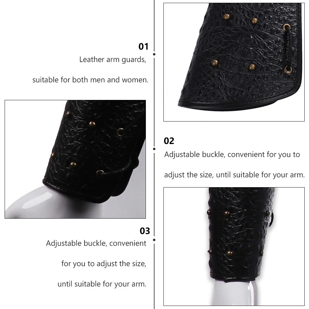 2 قطعة حراس الذراع Steampunk معصمه قابل للتعديل للرجال النساء الشرير فايكنغ نمط القرون الوسطى السائق تأثيري حلي