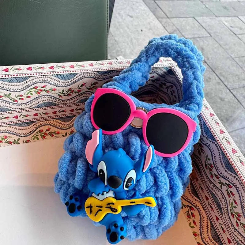 Cute Woolen Coin Purse Keychain Pendant Girl Plush Mini Storage Bag Headphone Bag Hanging Decoration Doll Gift